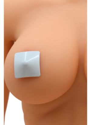 Nipple Métal blanc Cache tétons carré - 201200105